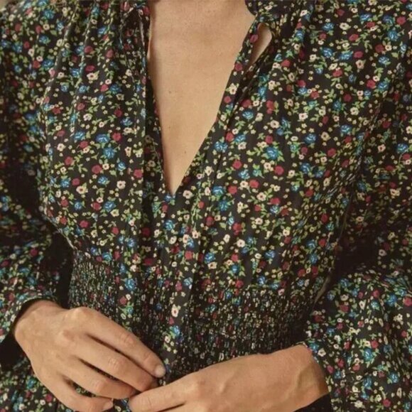 Doen Everly Dress |  Black Montpelier Floral | M | EUC - Picture 6 of 14